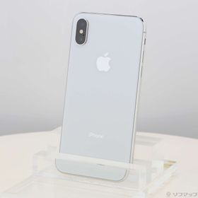 (中古)Apple iPhoneX 64GB シルバー MQAY2J/A SIMフリー(352-ud)