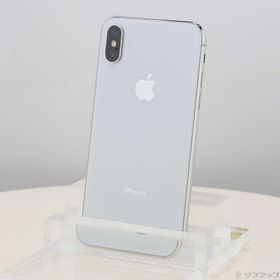 (中古)Apple iPhoneX 64GB シルバー MQAY2J/A SIMフリー(258-ud)