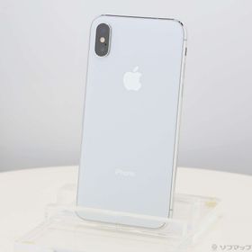 (中古)Apple iPhoneX 64GB シルバー MQAY2J/A SIMフリー(377-ud)
