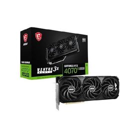 MSI GeForce RTX 4070 Ti Super 16G Ventus 3X ブラック OC グラフィックスカード (NVIDIA RTX 4070 Ti Super、256ビット、エクストリームクロック:2655MHz、16G