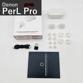 デノン Denon ワイヤレスイヤホン PerL Pro AH-C15PL ホワイト AHC15PLWTEM Bluetooth パーソナライズ機能 アダプティブANC ロスレス aptX Lossless マルチポイント IPX4防滴 ワイヤレス充電対応