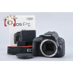【中古】Canon キヤノン EOS Kiss X7 ブラック デジタル一眼レフカメラ シャッター回数僅少