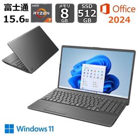 【開封・未使用品】 富士通 FUJITSU ノートパソコン FMV Note A A730-K 15.6型/ Ryzen 7/ メモリ 8GB/ SSD 512GB/ Windows 11/ Webカメラ/ Office付き/ ブラック