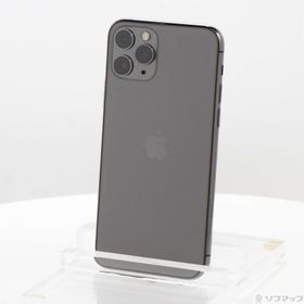 (中古)Apple iPhone11 Pro 64GB スペースグレイ MWC22J/A SIMフリー(377-ud)