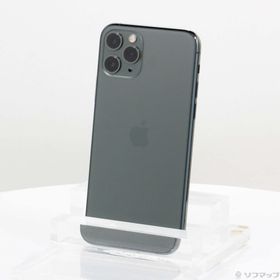 (中古)Apple iPhone11 Pro 256GB ミッドナイトグリーン MWCC2J/A SoftBank(295-ud)