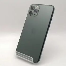 【中古】Apple au 【SIMロック解除済み】 iPhone 11 Pro 256GB ミッドナイトグリーン MWCC2J/A【大須2】保証期間１ヶ月【ランクC】
