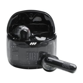 JBL TUNE FLEX GHOST ワイヤレスイヤホン bluetooth 2ウェイ装着/ノイズキャンセリング/IPX4/ブラック/JBLTFLEXGBLK [ブラック] [小]