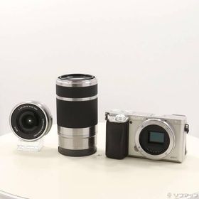 〔中古〕SONY(ソニー) α6000 ダブルズームレンズキット シルバー ILCE-6000Y〔295-ud〕