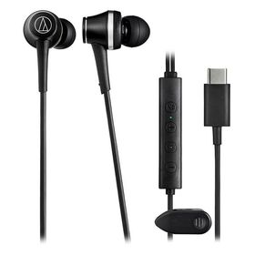 イヤホン 有線 USB Type-C ATH-CKD7NC audio-technica オーディオテクニカ ノイズキャンセリング ハイレゾ音源 マイク付 ブラック ATH-CKD7NC-BK ◆メ