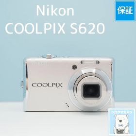 Nikon COOLPIX S620 デジカメ スマホ転送OK フルセット シロクマカメラ a7604