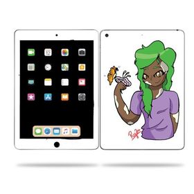MightySkins Apple iPad 第6世代 9.7インチ (2018) 用ビニールスキン「Butterfly Friend」デカールラップ