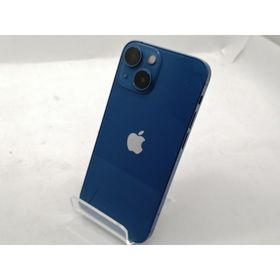 【中古】Apple au 【SIMフリー】 iPhone 13 mini 256GB ブルー MLJN3J/A【宇田川】保証期間１週間【ランクC】