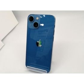 【中古】Apple au 【SIMフリー】 iPhone 13 mini 128GB ブルー MLJH3J/A【OSU301】保証期間１ヶ月【ランクC】