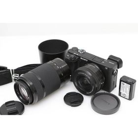 【全額返金保証】美品｜ソニー α6400 ILCE-6400Y ダブルズームレンズキット [ブラック] CA01-D810-4C2B