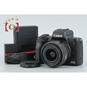 【中古】Canon キヤノン EOS Kiss M2 EF-M 15-45 IS STM レンズキット ブラック シャッター回数僅少
