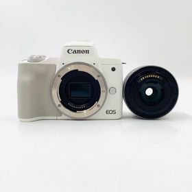 【全額返金保証】【最速発送】Canon デジタル一眼 EOS Kiss M2 ダブルズームキット ホワイト 動作確認済