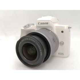 【中古】Canon EOS Kiss M2 ダブルズームキット ホワイト【新宿2】保証期間１ヶ月【ランクB】