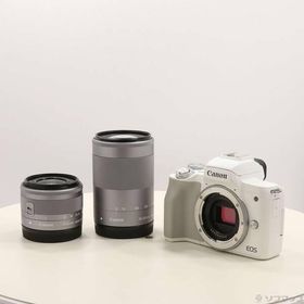 〔中古〕Canon(キヤノン) EOS Kiss M2 ダブルズームキット ホワイト〔262-ud〕