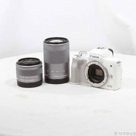 〔中古〕Canon(キヤノン) EOS Kiss M2 ダブルズームキット ホワイト〔196-ud〕