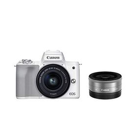 Canon ミラーレス一眼カメラ EOS Kiss M2 ダブルレンズキット ホワイト KISSM2WH-WLK