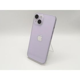 【中古】Apple au 【SIMフリー】 iPhone 14 128GB パープル MPUY3J/A【小倉駅前】保証期間１ヶ月【ランクC】