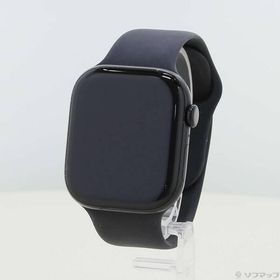 〔中古〕Apple(アップル) Apple Watch Series 10 GPS 46mm ジェットブラックアルミニウムケース ブラックスポーツバンド〔297-ud〕