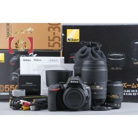 【中古】Nikon ニコン D5500 ブラック ダブルズームキット 元箱付き