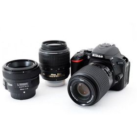 Nikon D5500 トリプルズームセット 美品 SDカード ストラップ付 動作確認済み 1ヶ月保証付 初心者向け