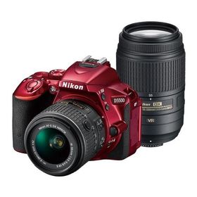中古 １年保証 美品 Nikon D5500 18-55mm 55-300mm ダブルズームキット レッド