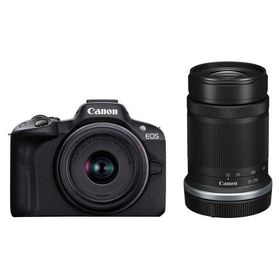 キヤノン ミラーレス一眼カメラ「EOS R50」ダブルズームキット(ブラック) Canon EOSR50BK-WZK 返品種別A