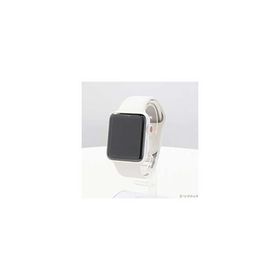 〔中古〕Apple(アップル) Apple Watch Series 3 GPS + Cellular 42mm ホワイトセラミックケース ソフトホワイト／ペブルスポーツバンド