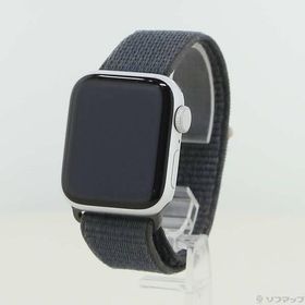 〔中古〕Apple(アップル) Apple Watch SE 第2世代 GPS 40mm シルバーアルミニウムケース ミッドナイトスポーツループ〔269-ud〕