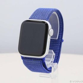 〔中古〕Apple(アップル) Apple Watch SE 第2世代 GPS 40mm シルバーアルミニウムケース ウルトラマリンスポーツループ〔352-ud〕
