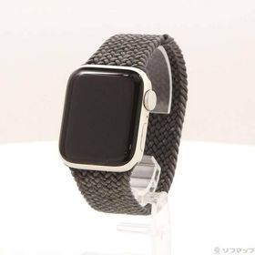 〔中古〕Apple(アップル) Apple Watch SE 第2世代 GPS 40mm スターライトアルミニウムケース ミッドナイトブレイデッドソロループ〔377-ud〕