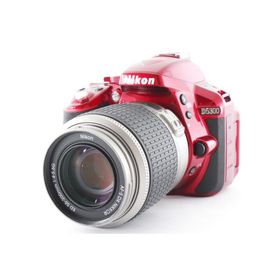 Nikon D5300 レンズセット レッド 美品 SDカード ストラップ付 動作確認済み 1ヶ月保証付 スマホ転送 自撮り対応