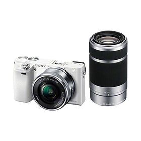 中古 １年保証 美品 SONY α6000 ダブルズームキット PZ 16-50mm ＋ 55-210mm ホワイト [ILCE-6000Y]