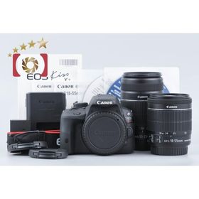 【中古】Canon キヤノン EOS Kiss X7 ダブルズームキット ブラック シャッター回数僅少