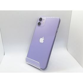 【中古】Apple SoftBank 【SIMロック解除済み】 iPhone 11 64GB パープル MWLX2J/A【高崎モントレー】保証期間１ヶ月【ランクC】