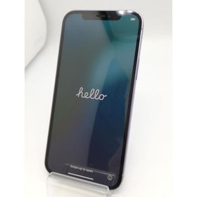 【中古】Apple au 【SIMロック解除済み】 iPhone 12 64GB パープル MJNH3J/A【アリオ倉敷】保証期間１ヶ月【ランクC】