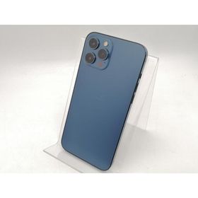 【中古】Apple SoftBank 【SIMロック解除済み】 iPhone 12 Pro Max 128GB パシフィックブルー MGCX3J/A【なんば】保証期間１ヶ月【ランクC】