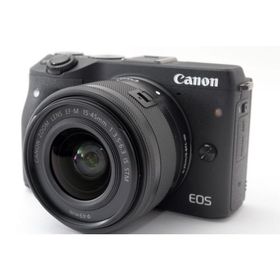 Canon EOS M3 レンズキット ブラック 美品 SDカード ストラップ付 動作確認済み 1ヶ月保証付 スマホ転送 自撮り対応