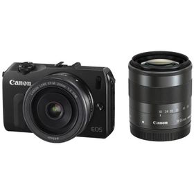 Canon EOS M ダブルレンズキット ブラック 良品 動作確認済み 1ヶ月保証付 小型軽量 ミラーレス