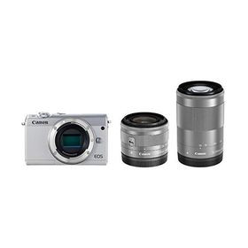 Canon ミラーレス一眼カメラ EOS M100 ダブルズームキット ホワイト EOSM100WH-WZK