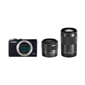 Canon EOS M100 ダブルズームキット ブラック 良品 動作確認済み 1ヶ月保証付 小型軽量 ミラーレス