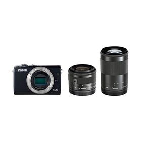 Canon ミラーレス一眼カメラ EOS M100 ダブルズームキット ブラック EOSM100BK-WZK