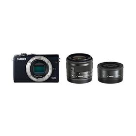 Canon ミラーレス一眼カメラ EOS M100 ダブルレンズキット ブラック EOSM10(中古品)