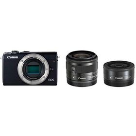 Canon ミラーレス一眼カメラ EOS M100 ダブルレンズキット ブラック EOSM100BK-WLK