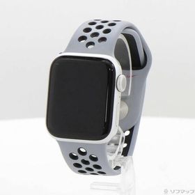 〔中古〕Apple(アップル) Apple Watch Series 6 Nike GPS 40mm シルバーアルミニウムケース オブシディアンミスト／ブラックNikeスポーツバンド〔305-ud〕