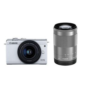 中古 １年保証 美品 Canon EOS M200 ダブルズームキット ホワイト