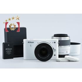 【中古】Nikon ニコン 1 J1 ダブルズームキット ホワイト シャッター回数僅少